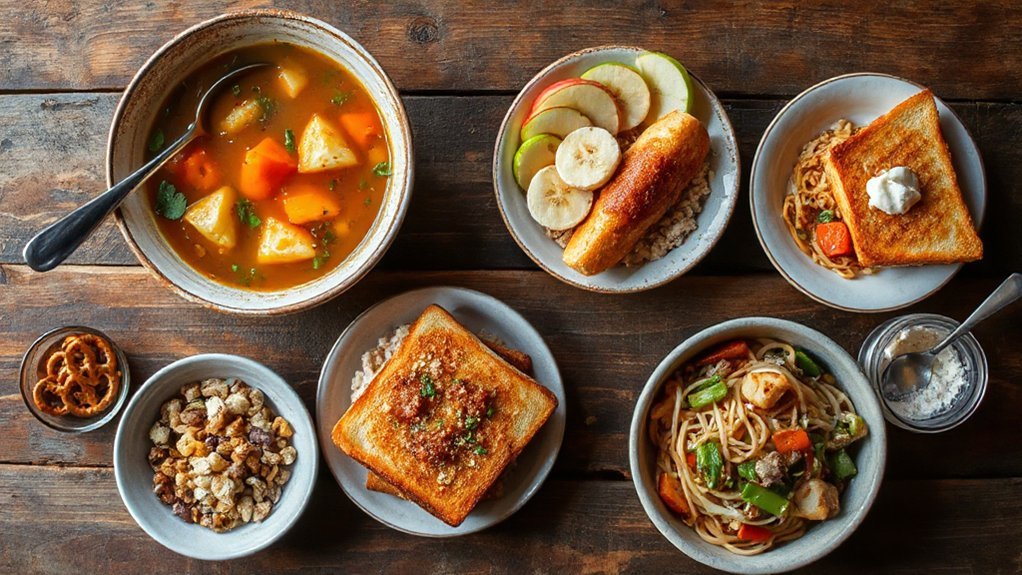 vegetable soup complements grilled cheese