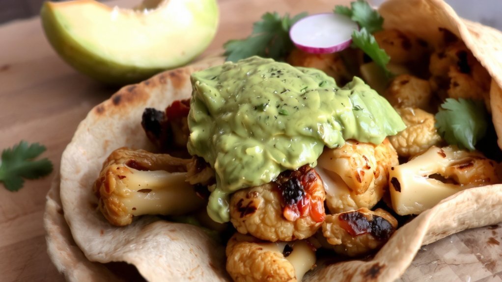 charred cauliflower taco slaw