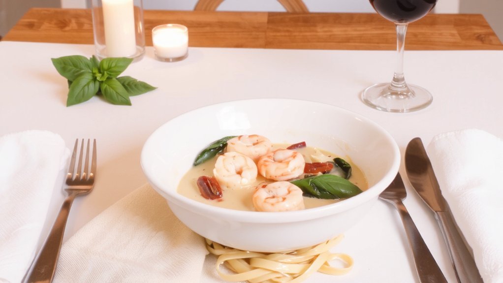 creamy tuscan shrimp pasta