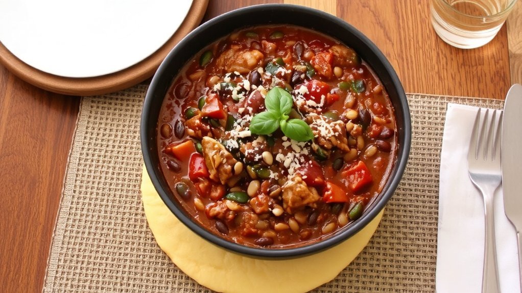 lentil bolognese over polenta