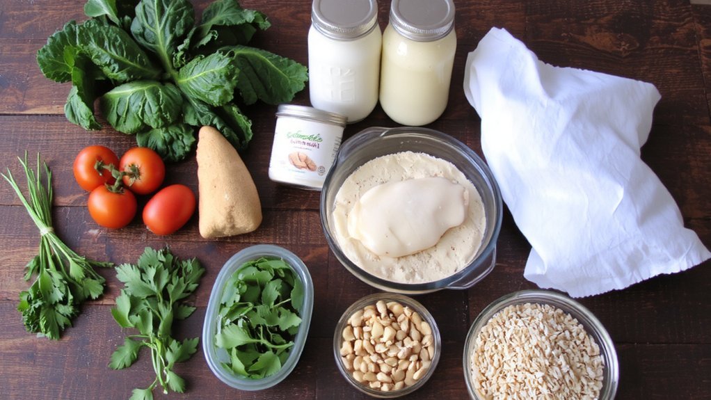 produce grains beans broths