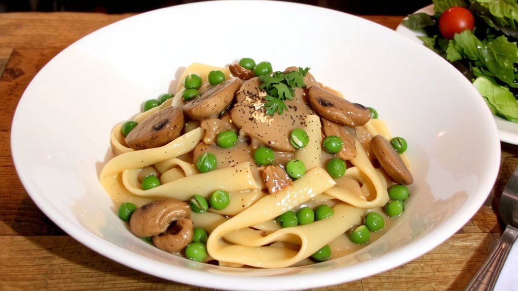 saut ed mushrooms silky emulsion