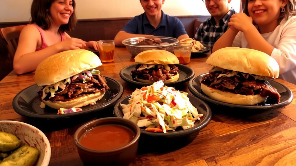 slow cooker shredded pork sandwiches