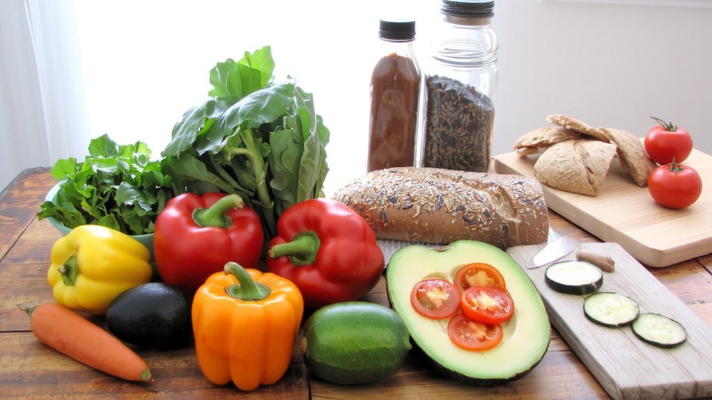 whole grains beans produce